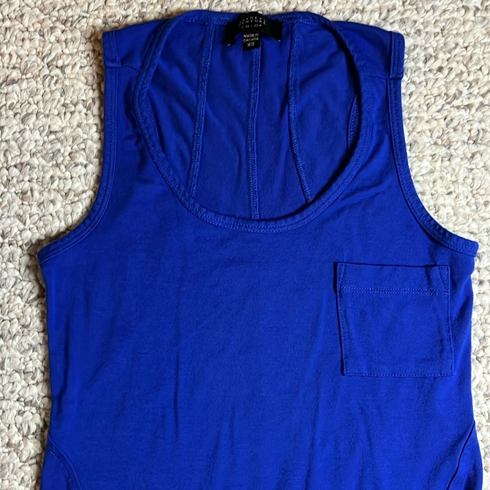 Barneys New York CO-OP Women's Long Blue Tank Top